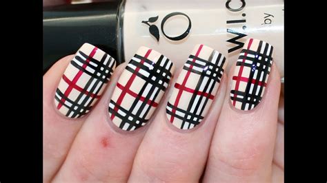 Burberry Print Nail Art Tutorial 